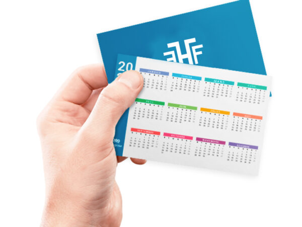 Calendrier format carte de visite