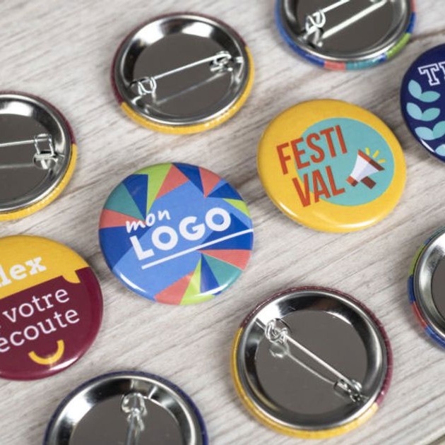 Badge rond en métal personnalisé