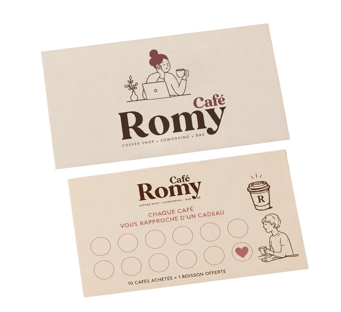 Carte de fidélité Café Romy créée par Createeve