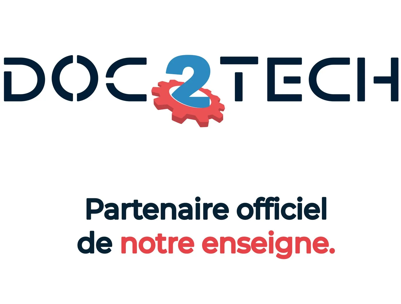 Vinyle autocollant Partenaire officiel Doc2Tech
