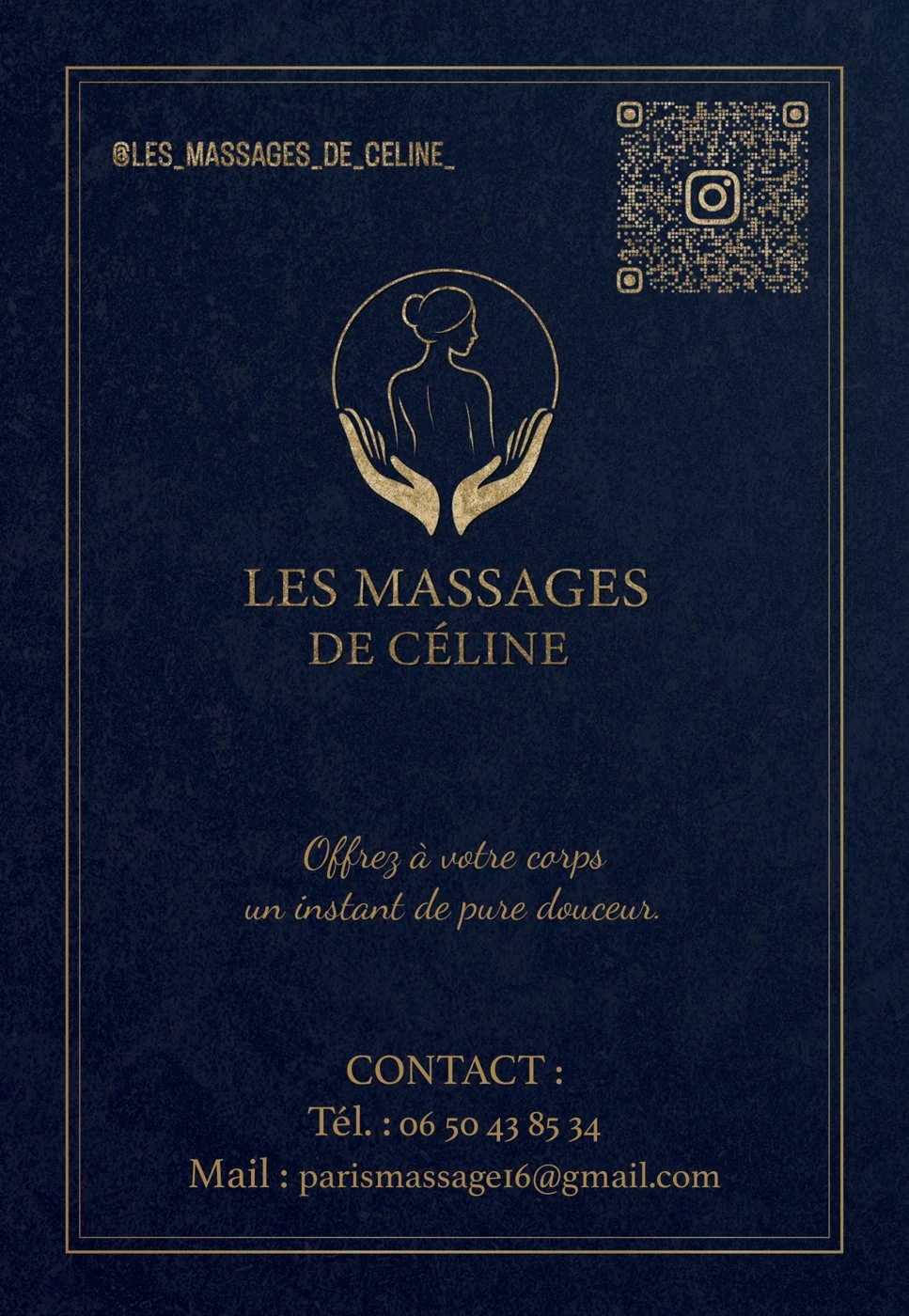 Dos de la plaquette avec QR code Instagram