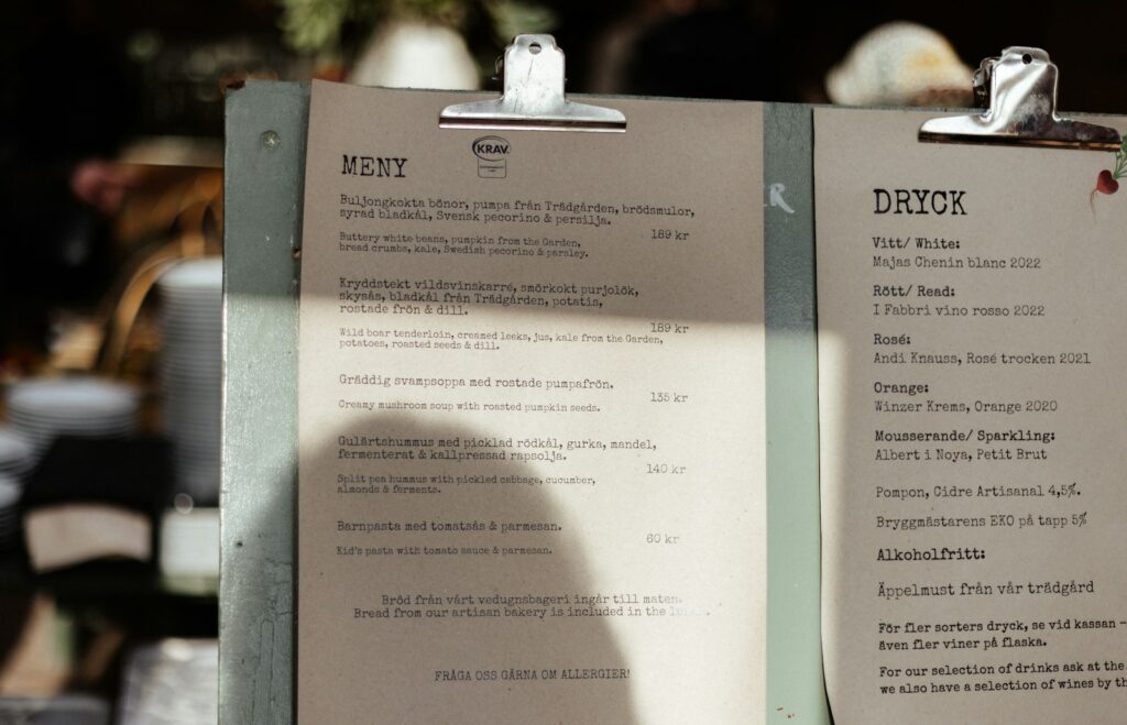 Les erreurs classiques sur les menus de restaurant (et comment les éviter)