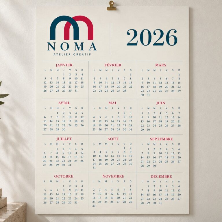 Calendrier mural A3 (30 x 42 cm)