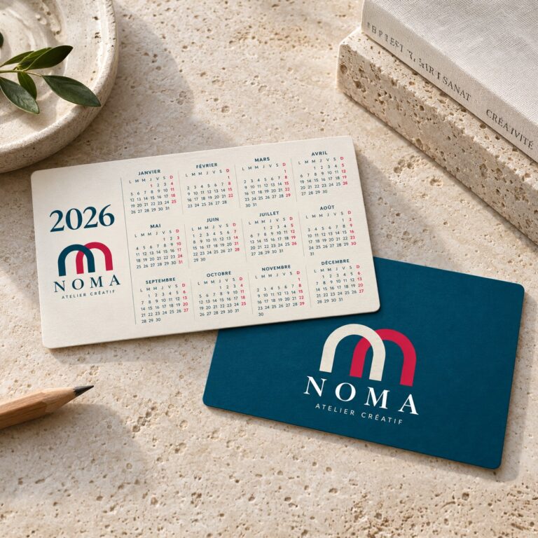 Calendrier format carte de visite