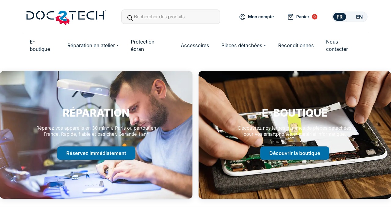 Site Doc2Tech créé par Createeve